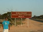 Travis and the 90 Mile Straight sign